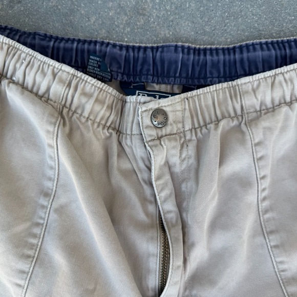 Vintage Polo Ralph Lauren Sport Mens Size XL Chino Shorts Pony Logo Tan - Picture 2 of 11